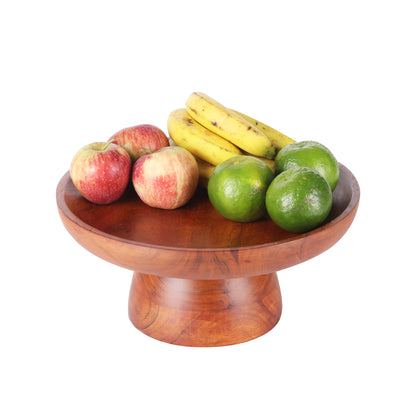 Linden Decor ARDERA Wooden Cake Stand on White Background