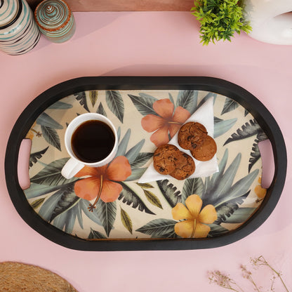 Linden Decor's RIGA Wooden Tray - Black